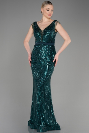 Long Emerald Green Mermaid Prom Dress ABU3874