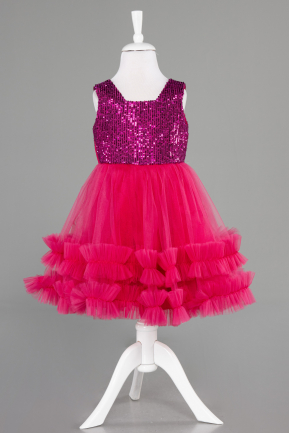 Short Fuchsia Girl Dress ABK2066