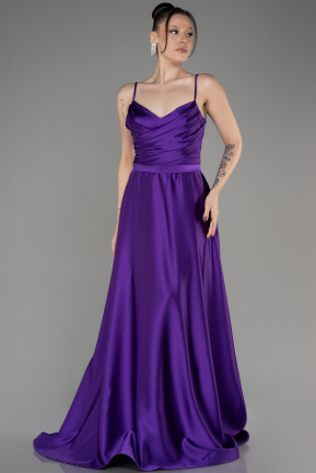 Violette Abendkleid Satin Lang ABU1601