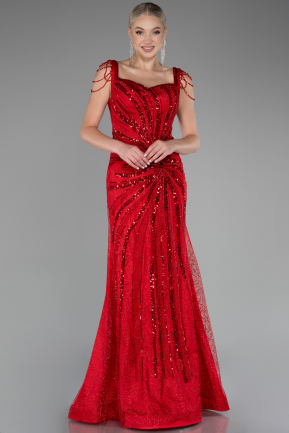 Abendkleid Lang Rot ABU4061