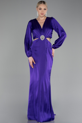 Abendkleid Lang Satin Violette ABU4177