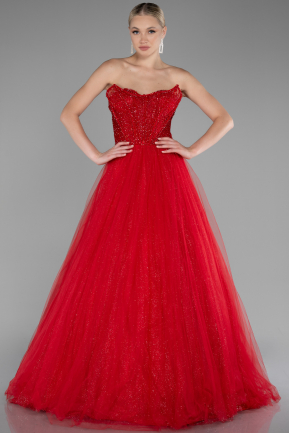 Abendkleid Lang Rot ABU4185