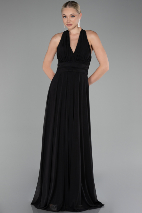 Abschlusskleid Lang Schwarz ABU4188