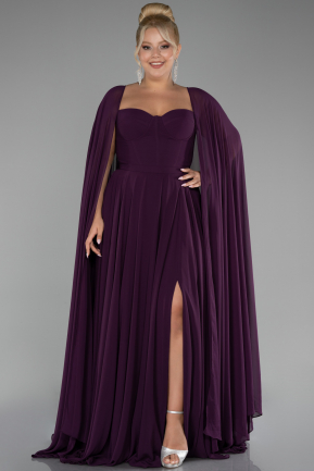 Kleider in Großen Größen Lang Chiffon Violette ABU4161