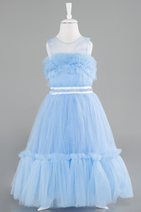 Abendkleid für Kinder Lang Blau ABU4221