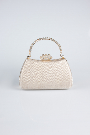 Abendtasche Kristall Gold KC311