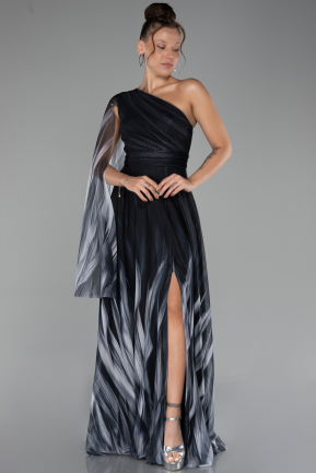 Abendkleid Lang Schwarz ABU4279