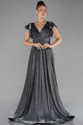 Abendkleid Lang Anthrazit ABU4301