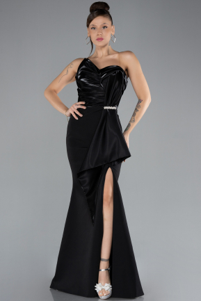 Abendkleid Lang Schwarz ABU4351