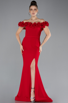 Abendkleid Lang Rot ABU4387