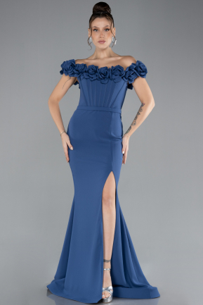 Abendkleid Lang Indigo ABU4387