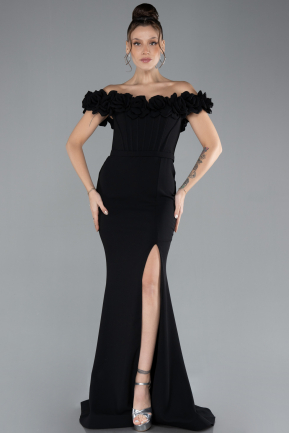 Abendkleid Lang Schwarz ABU4387