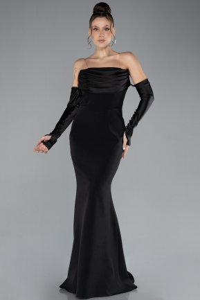 Abendkleid Lang Schwarz ABU4398