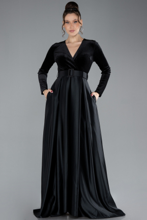 Abendkleid Lang Schwarz ABU1523