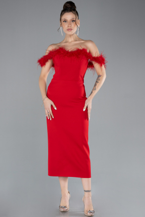 Partykleid Midi Rot ABU4473