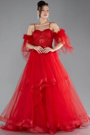 Abendkleid Lang Rot ABU4492