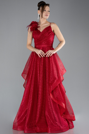 Abendkleid Lang Kirschrot ABU4495