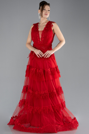 Abendkleid Lang Rot ABU4520