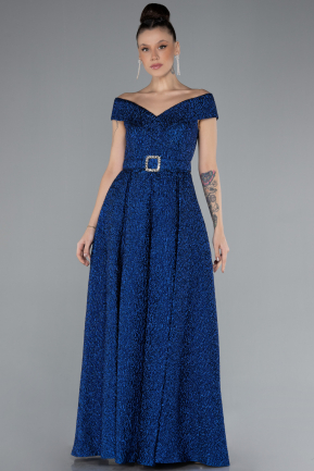 Abendkleid Lang Sächsischblau ABU4532