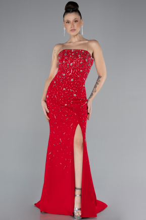 Abendkleid Lang Rot ABU4535