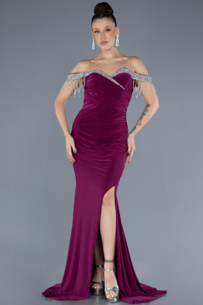 Abendkleid Lang Pflaume ABU4553