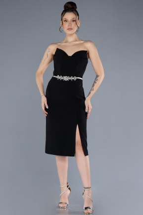 Partykleid Midi Schwarz ABK2238