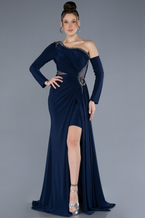 Abendkleid Lang Marineblau ABU4615