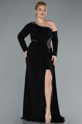 Abendkleid in Übergröße Lang Schwarz ABU4617