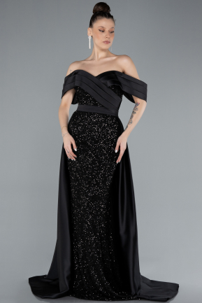 Abendkleid Lang Schwarz ABU4661