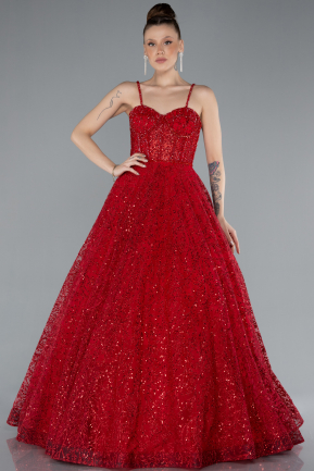 Abendkleid Lang Rot ABU3839