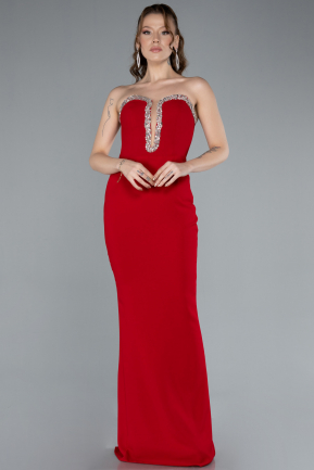 Abendkleid Lang Rot ABU4687