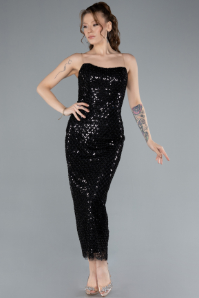 Partykleid Midi Schwarz ABK2260