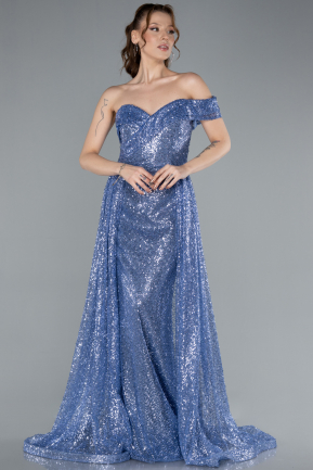 Abendkleid Lang Indigo ABU4691