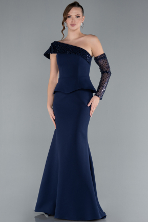 Abendkleid Lang Marineblau ABU4730