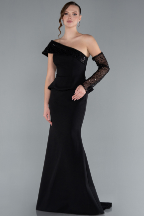 Abendkleid Lang Schwarz ABU4730