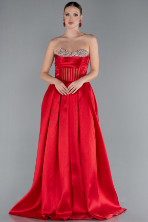 Abendkleid Lang Rot ABU4742