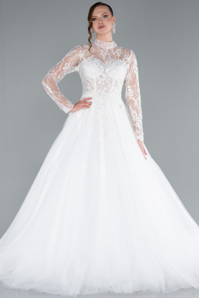 Hochzeitskleider Lang Weiß ABG119