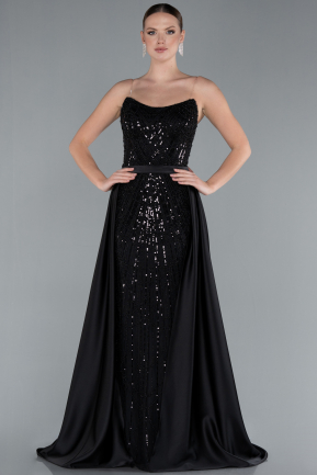 Abendkleid Lang Schwarz ABU4745