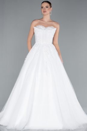 Hochzeitskleider Lang Weiß ABG121