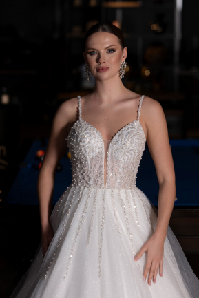 Hochzeitskleider Lang Weiß ABG113