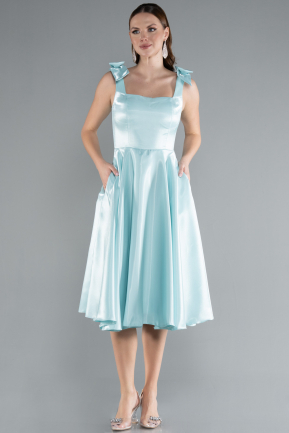 Partykleid Midi Satin Minzgrün ABK2285