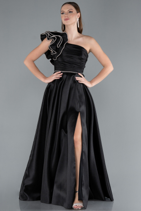 Abendkleid Lang Schwarz ABU4782