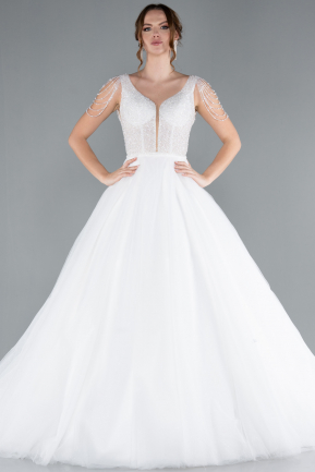 Hochzeitskleider Lang Weiß ABG090