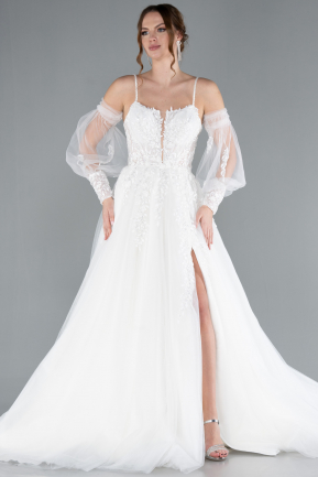 Hochzeitskleider Lang Weiß ABG114