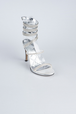Party-Schuhe Verputz Silber AB1129