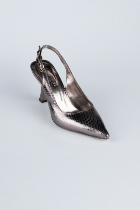 Party-Schuhe Gemustert Platin ABD1130