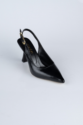 Party-Schuhe Gemustert Schwarz ABD1130