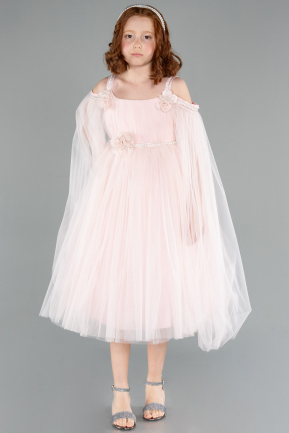Abendkleid für Kinder Midi Puder ABK2299