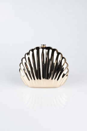 Abendtasche Metall Gold SH848