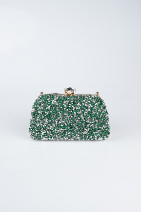 Abendtasche Wildleder Smaragdgrün SH849